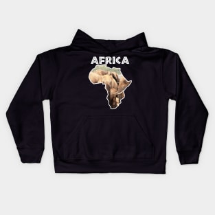 African Wildlife Continent Elephant Bodyguard Kids Hoodie